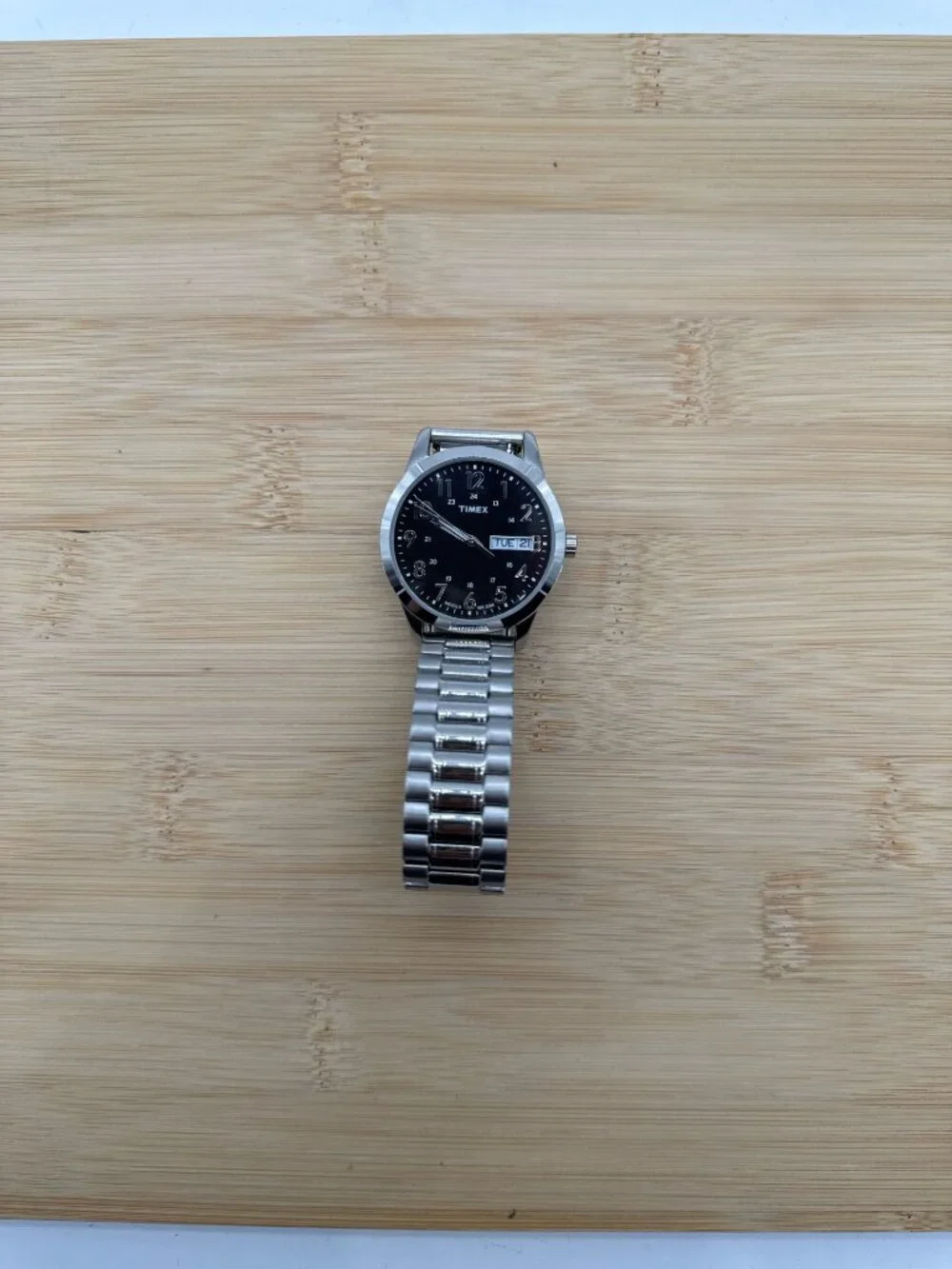 Timex Mens Indiglo South Street Sport 36mm Black Leather Day-Date TW2V31400